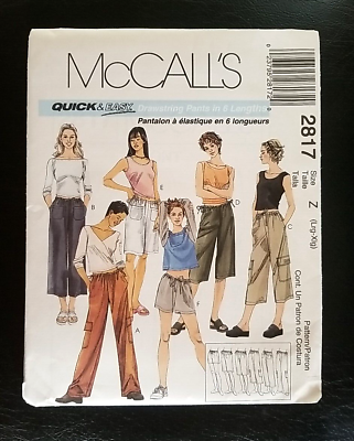 #ad McCalls 2817 Size Z L XL Sewing Pattern UNCUT Drawstring Pants 6 Length Options $11.99