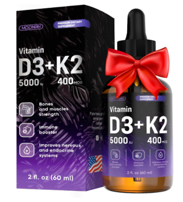 #ad Vitamin D3 and K2 Liquid Drops Supplement for Healthy Heart Immune System New $18.99