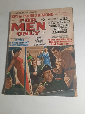 #ad SEPTEMBER 1967 FOR MEN ONLY VINTAGE PIN UP PULP MAGAZINE $16.00