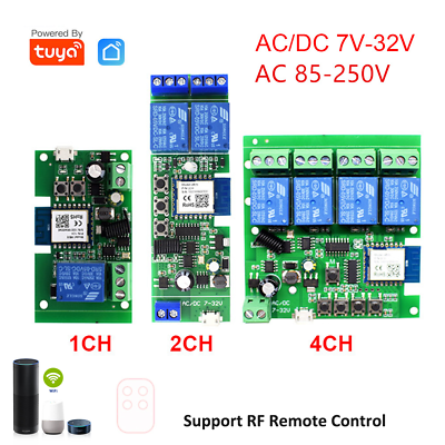 #ad 1 2 4CH Tuya Smart WiFi Motor Light Switch Module DC 5V 12V 24V 32V AC 220V 110V $3.99