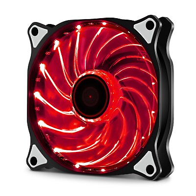 #ad 120mm RED Vetroo LED Gaming PC Case Cooling Fan Sleeve Bearing CPU Radiators $6.99
