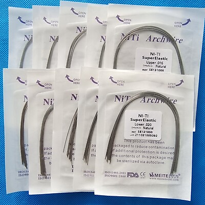 #ad 10Packs Dental Super Elastic NITI Arch Wires Orthodontic Round Natural Form Arcs $8.33