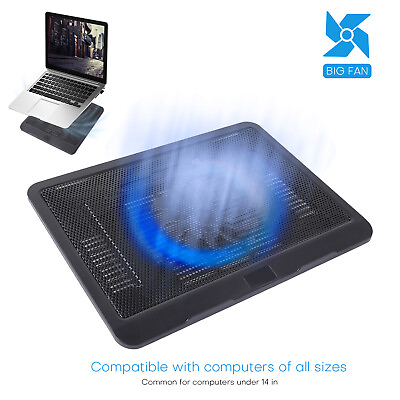 USB Laptop Cooler Cooling Pad Stand Adjustable 1 Fan For Game PC Notebook Stand $13.99