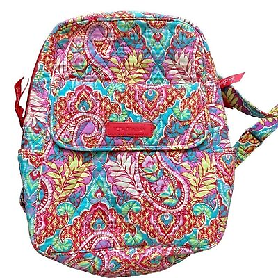 #ad NWOT Vera Bradley Paisley In Paradise Iconic Campus Backpack Retired Pattern L $95.00