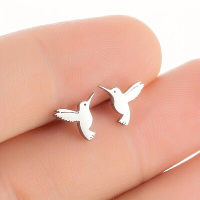 #ad Animal Earrings Stud Cute Forest Birds Bee Stainless Steel Jewelry for Women Kid C $2.08