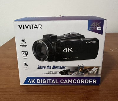 #ad Vivitar 4K HD Digital Video Camera Night Vision WIFI Remote Control DVR4K BLK $49.49