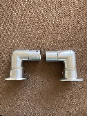 #ad Lavi Industries Flush Elbows 1.5quot; 44 732 Brushed Stainless amp; Wall Flange 1 Pair $98.95