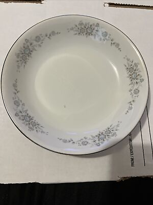 #ad Vintage Ekco Eterna China Turquoise Gray Winsford 1304 Platter Chop Plate Set 3 $24.00