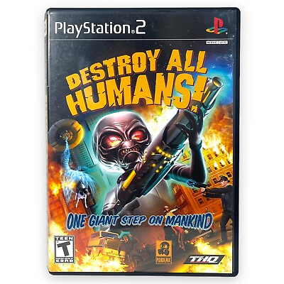 #ad Destroy All Humans PlayStation 2 PS2 2006 No Manual $4.99