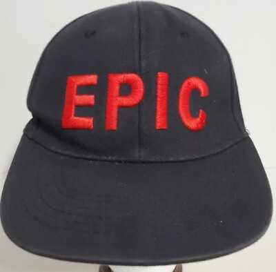 #ad Epic Logo Black Carbon Elements Adjustable Snapback Hat Ballcap Ships Fast $7.00
