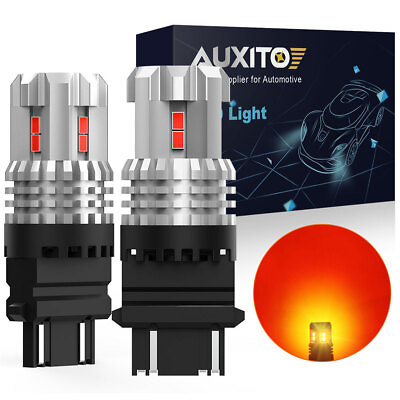 #ad 2X AUXITO 3157 3156 Brake Light Tail Stop Light Red Bulb LED 12K For Chevrolet $12.99