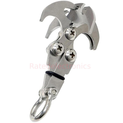 #ad Stainless Steel Survival Folding Grappling Hook Outdoor Durable Climbing Claw US $9.66