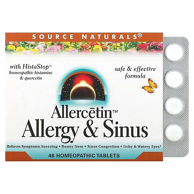 #ad Allercetin Allergy amp; Sinus 48 Homeopathic Tablets $12.61