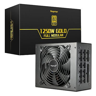 Segotep 1250W ATX Fully Modular Gaming Power Supply Unit 80 Gold Certified PSU $159.99