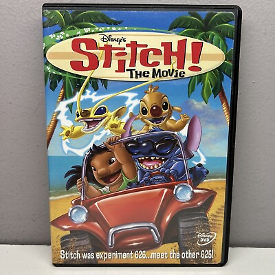 #ad Stitch The Movie DVD 2003 Disney FAST SHIP Free Poster $10.99