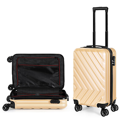 #ad 20quot; Luggage Carry On Travel Suitcase w Spinner Wheels TSA Lock Hardside Durable $35.99