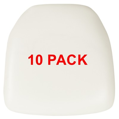 #ad 10 PACK Hard White Vinyl Chiavari Chair Seat Cushion For Resin Chairs $229.95