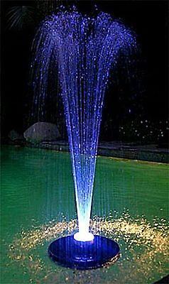 #ad 600GPH FLOATING Pond Pool koi WATER FOUNTAIN Aerator amp; WHITE LITE amp; 2.NOZZLES $164.95