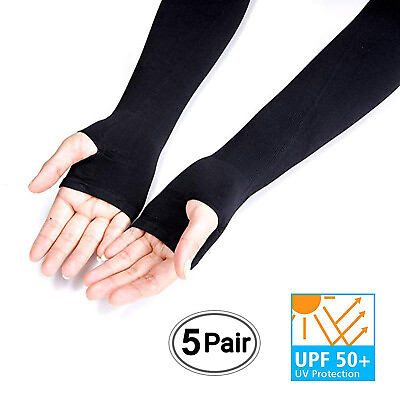 #ad Fitness Running amp; Outdoor Sports Arm Sleeves 5 Pairs Compression Baselayer $14.99