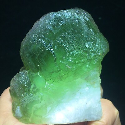 #ad 320g Transparent Green Cube Fluorite Crystal Mineral Specimen China $38.50