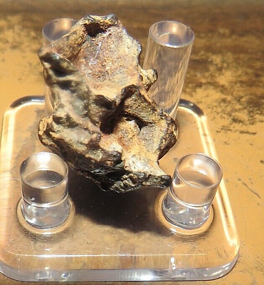 #ad 16.13 gm IMILAC Exceptional Pallasite Specimen rare meteorite w stand; CHILE $809.10