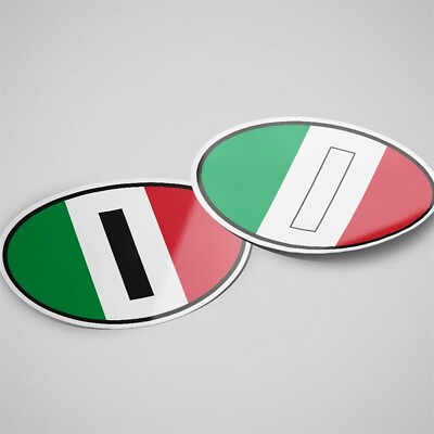 #ad Italy Sticker Oval for Car Moto Van Truck Laptop Bottle etc... $3.30