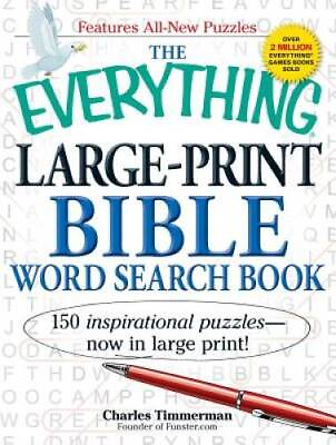 #ad The Everything Large Print Bible Word Search Book: 150 inspirational puzz GOOD $6.03