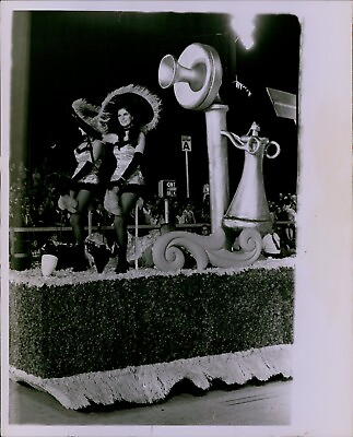 #ad LG772 1971 Orig Photo ORANGE BOWL PARADE Float Gorgeous Girls Burlesque Costume $20.00