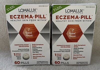 #ad 2x Lomalux Eczema Pill Natural Eczema Treatment 60 Pills 4 24 $24.99