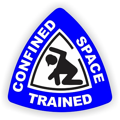 #ad Confined Space Trained Vinyl Hard Hat Sticker Helmet Safety Label Triangle $2.89