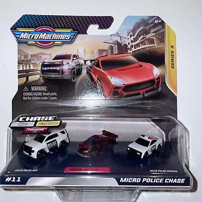 #ad Micro Machines Starter Pack Series 3 #11 Micro Police RED Treasure Chase $14.90