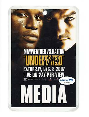 #ad Ricky Hatton Signed Mayweather vs Hatton Undefeated Media Pass Autographed ACOA $209.99