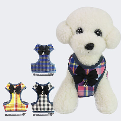 #ad Beautiful Puppy Harness Soft Skin friendly Plaid Dog Harness Easy using $10.36