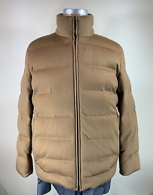 #ad LORO PIANA $5900. 100% Cashmere Green Storm System C.O.L.D.* Down Bomber—NWT $4859.00