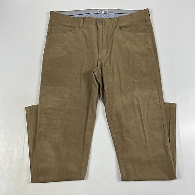 #ad Peter Millar Pants Mens 35 x 30 Brown Superior Soft Corduroy Chino Straight Leg $27.97