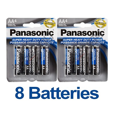 #ad 8x Panasonic AA Batteries Super Heavy Duty Power Carbon Zinc Battery Exp 05 2027 $5.99