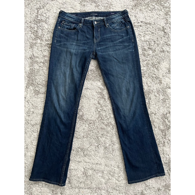 #ad Vigoss Jeans Womens 30 Blue Bootcut Brooklyn Stretch Dark Wash Low Rise Denim $16.99