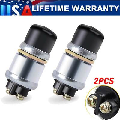 #ad 2pcs 50A 12V Switch Push Buttos Car Boat Horn Engine Chrome Starter Heavy Duty $1.00