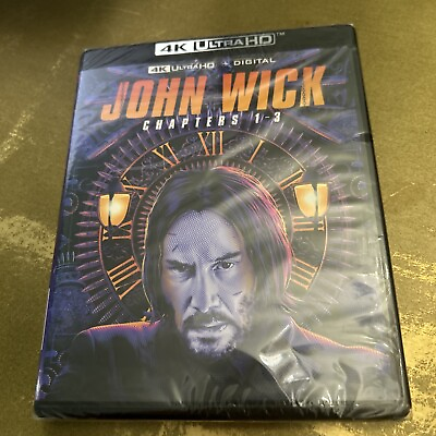 #ad John Wick: Chapters 1 3 New 4K UHD Blu ray 4K Mastering NEW $33.48