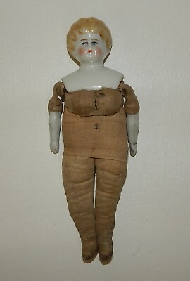 #ad Antique 6quot; China Doll with Cloth Body $34.99