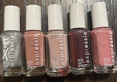 #ad EXPRESSIE QUICK DRY NAIL COLOR PACK OF 5 3 $25.00
