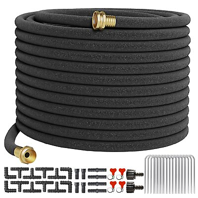 #ad Soaker Hose 150 FT For Garden BedsHeavy Duty Solid Brass Connector 1 2“ Rube... $88.31