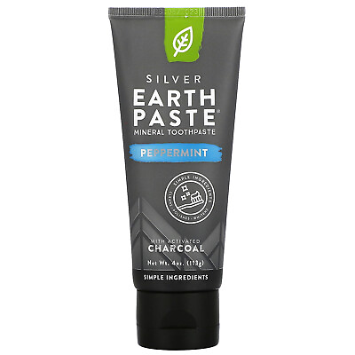 #ad Earth Paste Mineral Toothpaste Peppermint Charcoal 4 oz 113 g $13.24