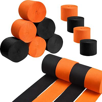 #ad 951 Feet Totally Halloween Crepe Paper Streamers Black And Orange Crepe Paper $31.98