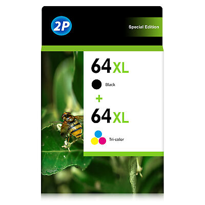 #ad 64 XL 64XL Ink Cartridges for HP ENVY 5542 6258 6255 7130 7132 7164 7830 7855 $21.65