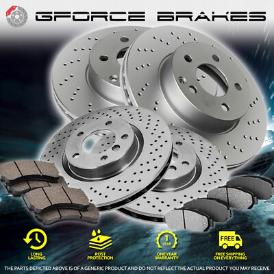 #ad FR Drilled Rotors amp; Ceramic Pads for 2019 2020 BMW X5 xDrive50i Base Brakes $805.49