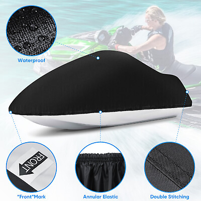 #ad Heavy Duty Jet Ski Cover Waterproof For 120quot; 135quot; Seadoo Yamaha 2 3 seater Cover $27.59