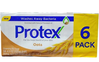 #ad 1 PK of 6 bars 3.7oz New PROTEX OATS ANTIBACTERIAL SOAP BAR JABON PROTEX AVENA $24.75
