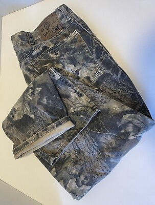 #ad Wrangler Pro Gear Jeans Mens 36x28 Camo RealTree Hardwoods Pants Hunting Vintage $29.99