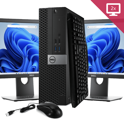 #ad Dell Desktop Computer PC i5 up to 32GB RAM 4TB SSD 24quot; LCDs Windows 11 or 10 $236.11